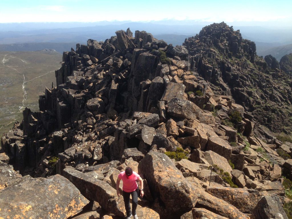 The rock scramble on the Cradle Mountain Summit Trail could be challenging in sections.