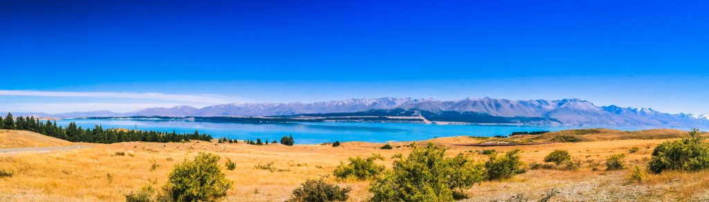 Alps 2 Ocean Cycling Holiday - view of Lake Pukaki from Tekapo Power Station