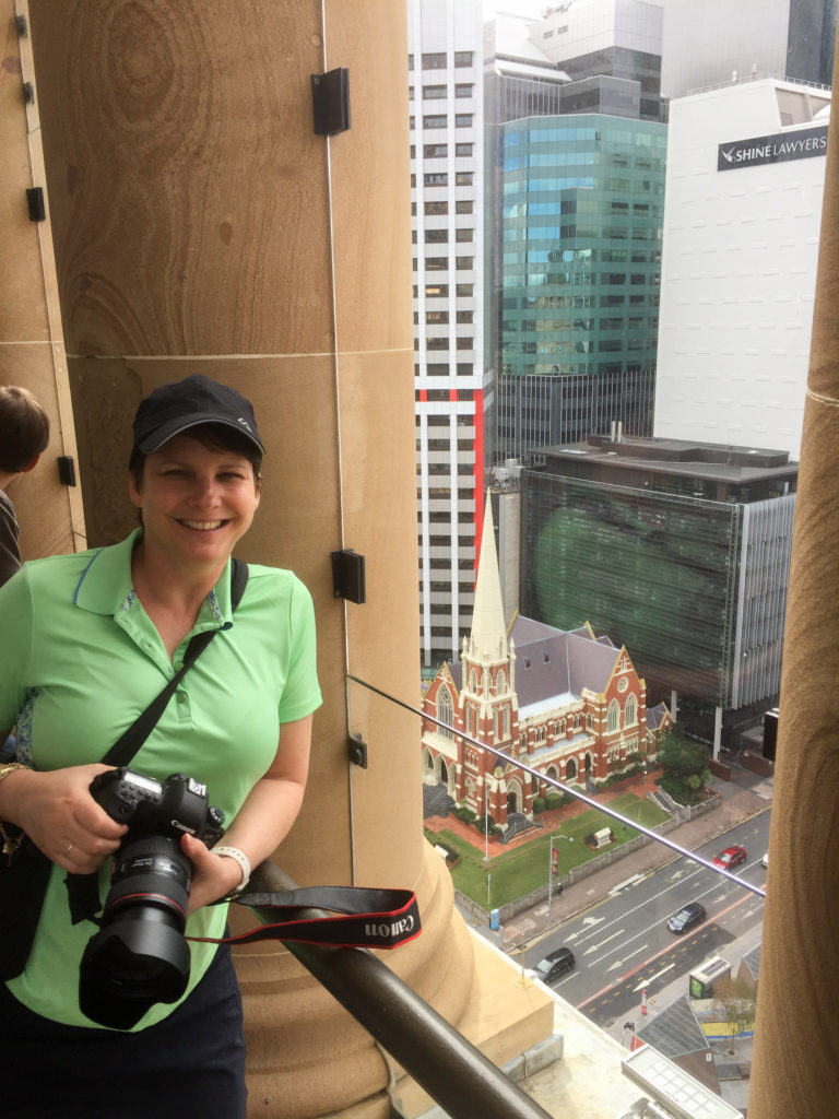 Susan on the Observation Platform for the Brisbane City Clock Tower Tour